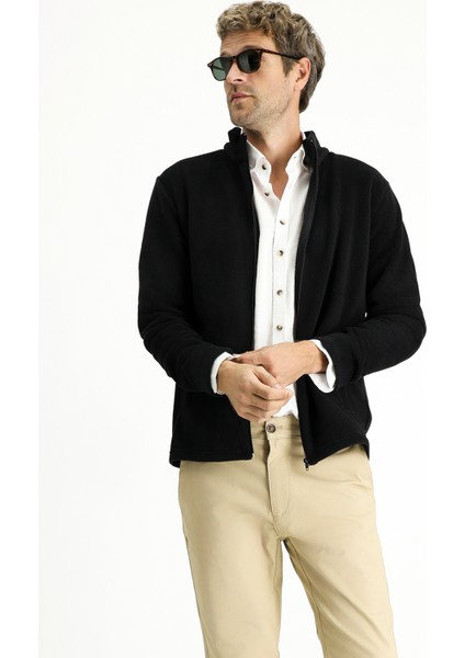 Fermuarlı Polar Sweatshirt