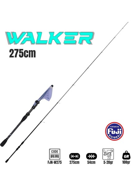 Walker 275cm 5-20gr Teleskopik Spin Kamışı