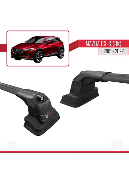 Mazda Cx-3 (Dk) 2015-2022 Arası ile Uyumlu Ace-3 Ara Atkı Tavan Barı Siyah 2 Adet modelleri
