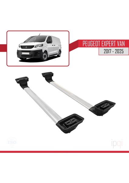 Peugeot Expert Van 2017-2025 Arası ile Uyumlu Ace-3 Ara Atkı Tavan Barı Gri 2 Adet indirimleri