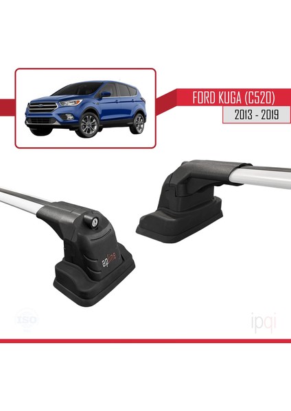 Ford Kuga (C520) 2013-2019 Arası ile Uyumlu Ace-3 Ara Atkı Tavan Barı Gri 2 Adet modelleri