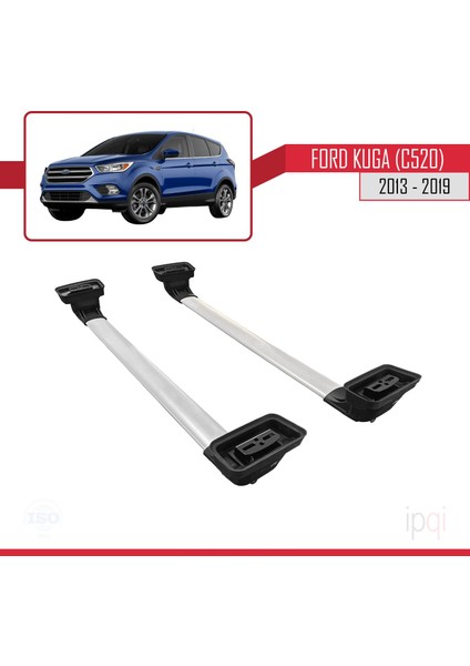 Ford Kuga (C520) 2013-2019 Arası ile Uyumlu Ace-3 Ara Atkı Tavan Barı Gri 2 Adet indirimleri