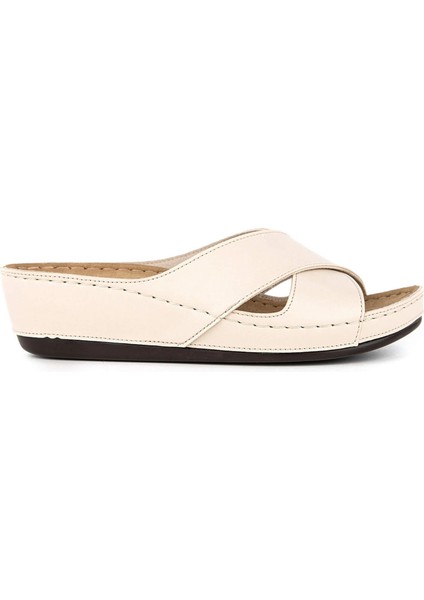 Byblos 32256 Anatomik Topuk Dik. Kadın Terlik Bej