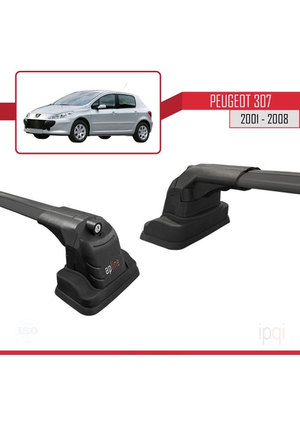 Peugeot 307 2001-2008 Arası ile Uyumlu Ace-3 Ara Atkı Tavan Barı Siyah 2 Adet modelleri