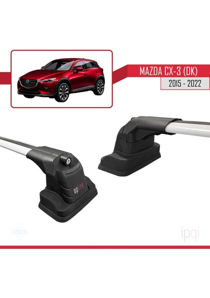 Mazda Cx-3 (Dk) 2015-2022 Arası ile Uyumlu Ace-3 Ara Atkı Tavan Barı Gri 2 Adet modelleri