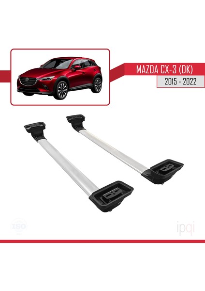 Mazda Cx-3 (Dk) 2015-2022 Arası ile Uyumlu Ace-3 Ara Atkı Tavan Barı Gri 2 Adet indirimleri