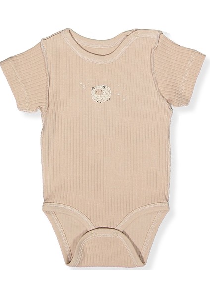 Organik Raporlu Interlok Zıbın Set 10LU (Organıc Lıttle Lamb) Z1027 Bej 0-3M/62CM