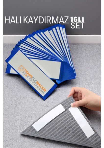 Halı Kaydırmaz - Halı Kilim Yolluk Kayma Önleyici Yapışkan 16 Lı Set 721814