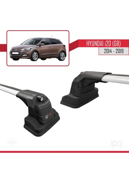 Hyundai I20 (Gb) 2014-2019 Arası ile Uyumlu Ace-3 Ara Atkı Tavan Barı Gri 2 Adet modelleri