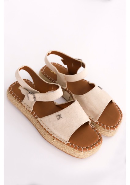 F 01 Hasır Düz Tabanlı Sandalet modelleri