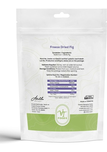Vit’s Gıda Freeze Dry Çıtır Incir Dilimi 12'li Paket | Sağlıklı Atıştırmalık (20GRX12 ADET) modelleri