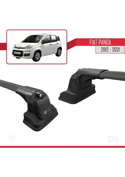 Fiat Panda (319) 2012-2021 Arası ile Uyumlu Ace-3 Ara Atkı Tavan Barı Siyah 2 Adet modelleri