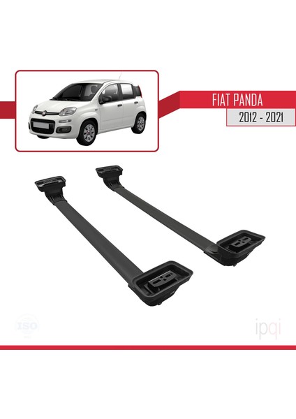 Fiat Panda (319) 2012-2021 Arası ile Uyumlu Ace-3 Ara Atkı Tavan Barı Siyah 2 Adet indirimleri