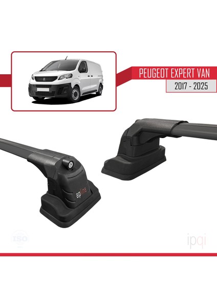 Peugeot Expert Van 2017-2025 Arası ile Uyumlu Ace-3 Ara Atkı Tavan Barı Siyah 2 Adet modelleri