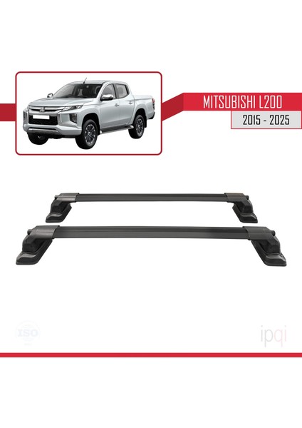 Mitsubishi L200 (Mk5) 2015-2025 Arası ile Uyumlu Ace-3 Ara Atkı Tavan Barı Siyah 2 Adet fırsatları