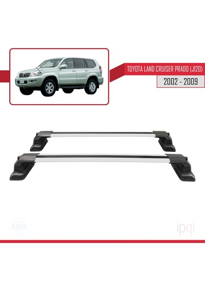 Toyota Land Cruiser Prado (J120) 2002-2009 Arası ile Uyumlu Ace-3 Ara Atkı Tavan Barı Gri 2 Adet fırsatları