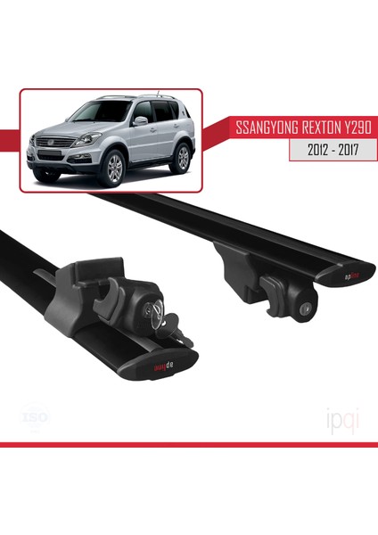 Ssangyong Rexton (Y290) 2012-2017 Arası ile Uyumlu Hook Model Ara Atkı Tavan Barı Siyah 2 Adet fırsatları