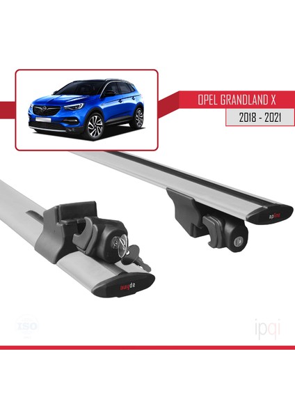 Opel Grandland x 2018-2021 Arası ile Uyumlu Hook Model Ara Atkı Tavan Barı Gri 2 Adet fırsatları