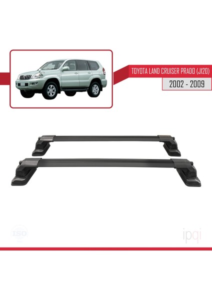 Toyota Land Cruiser Prado (J120) 2002-2009 Arası ile Uyumlu Ace-3 Ara Atkı Tavan Barı Siyah 2 Adet fırsatları