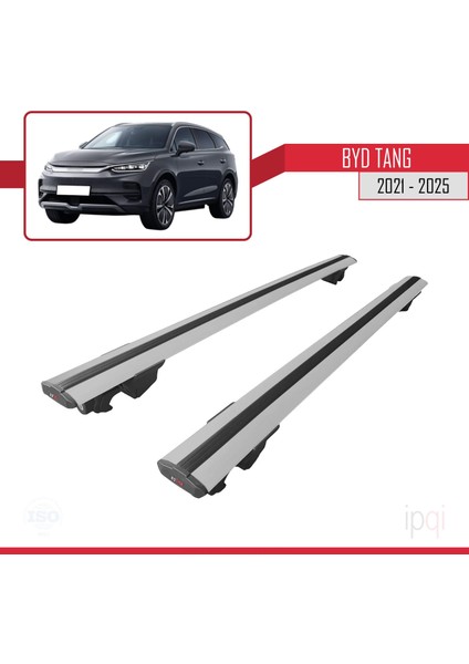 Byd Tang 2021-2025 Arası ile Uyumlu Hook Model Ara Atkı Tavan Barı Gri 2 Adet