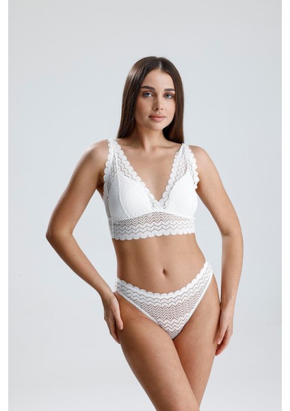 Dantelli Bralet Takım | Ekru 284