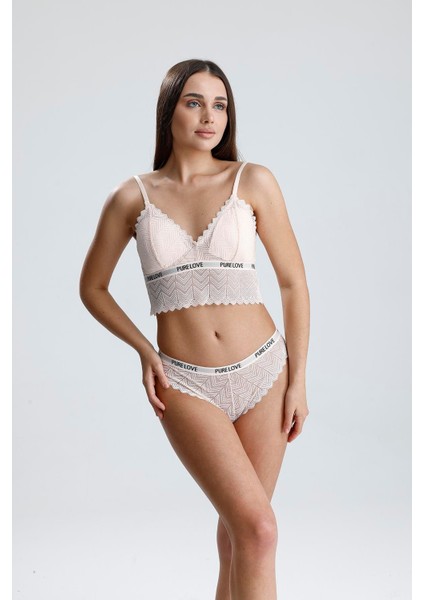 Dantel Detay Bralet Takım | Yavruağzı 285