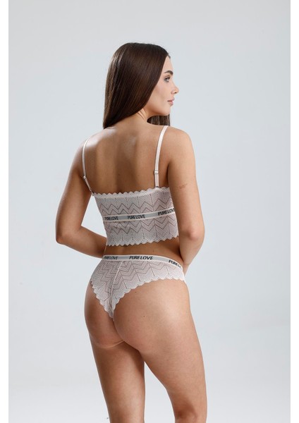 Dantel Detay Bralet Takım | Yavruağzı 285
