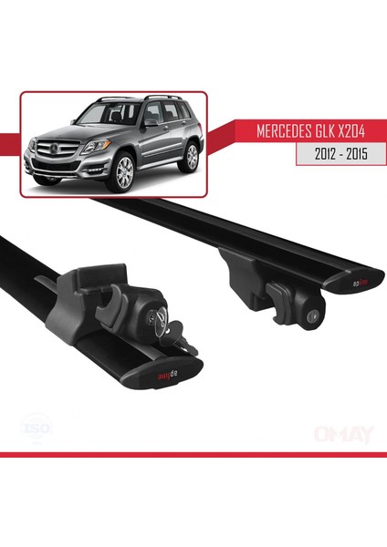 Mercedes Glk Class (X204) Post-Facelift 2012-2015 Arası ile Uyumlu Hook Model Ara Atkı Tavan Barı Siyah 2 Adet