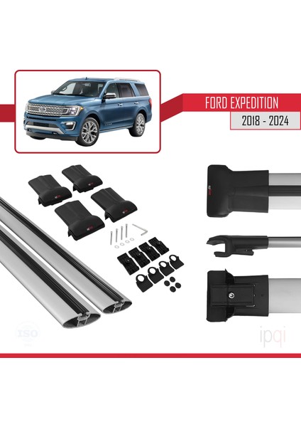 Ford Expedition 2018-2024 Arası ile Uyumlu Fly Model Ara Atkı Tavan Barı Gri 2 Adet indirimleri