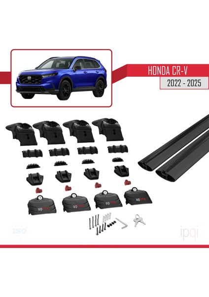 Honda Cr-V 2022-2025 Arası ile Uyumlu Ace-2 Ara Atkı Tavan Barı Siyah 2 Adet indirimleri