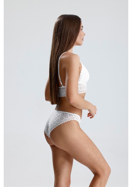 Dantel Detay Bralet Takım | Ekru 282 fırsatları