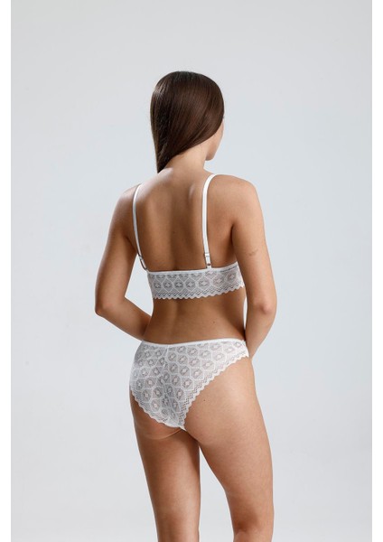 Dantel Detay Bralet Takım | Ekru 282 indirimleri