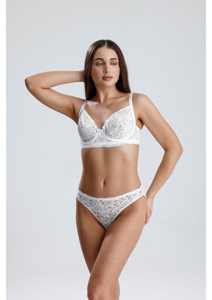Dantelli C Kap Sütyen Takım | Ekru 228 fiyatları