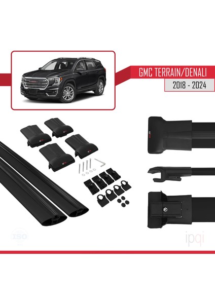 Gmc Terrain / Denali 2018-2024 Arası ile Uyumlu Fly Model Ara Atkı Tavan Barı Siyah 2 Adet indirimleri