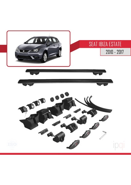 Seat Ibiza 4 (6j) St 2010-2017 Arası ile Uyumlu Hook Model Ara Atkı Tavan Barı Siyah 2 Adet indirimleri