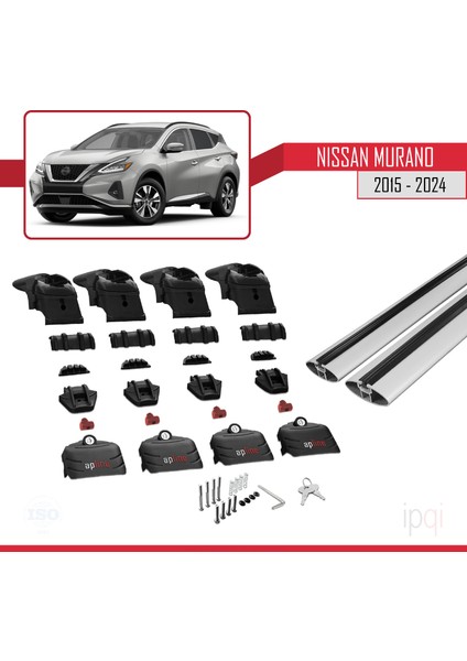 Nissan Murano 2015-2024 Arası ile Uyumlu Ace-2 Model Ara Atkı Tavan Barı Gri 2 Adet indirimleri