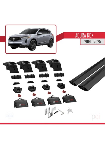 Acura Rdx 2019-2025 Arası ile Uyumlu Ace-2 Ara Atkı Tavan Barı Siyah 2 Adet indirimleri