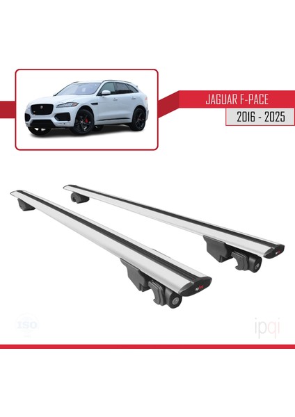 Jaguar F-Pace (X761) 2016 ve Sonrası ile Uyumlu Hook Model Ara Atkı Tavan Barı Gri 2 Adet modelleri