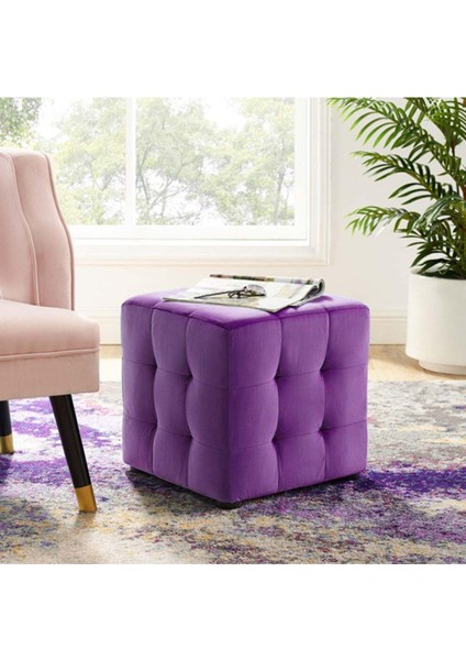Kiremit Kare Puf Dikişli En*boy 42*42 cm