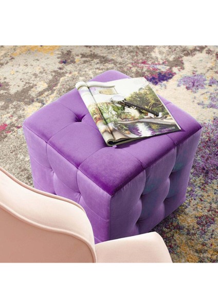 Kiremit Kare Puf Dikişli En*boy 42*42 cm