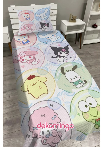 Baloncuk Sanrio Karakter Bebek ve Çocuk Odası Pike Takımı