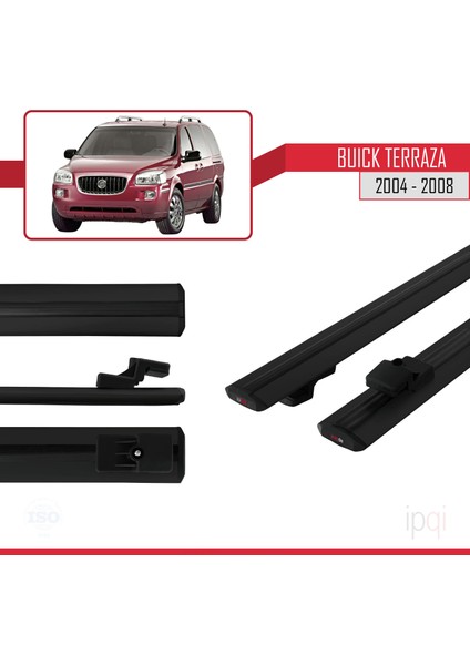 Buick Terraza Cxl 2004-2008 Arası ile Uyumlu Basıc Model Ara Atkı Tavan Barı Siyah 2 Adet modelleri