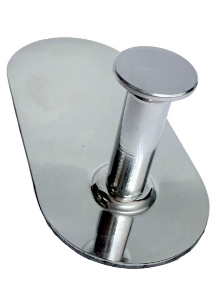 Thincal Kendinden Yapışkanlı Askılık Tekli Oval Krom 4 Lü Paket