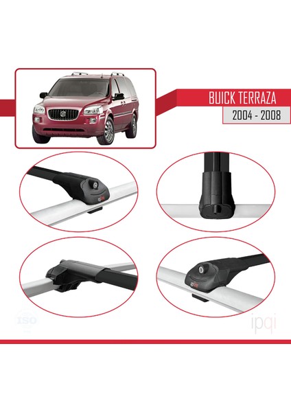 Buick Terraza Cxl 2004-2008 Arası ile Uyumlu Ace-1 Ara Atkı Tavan Barı Siyah 2 Adet fırsatları