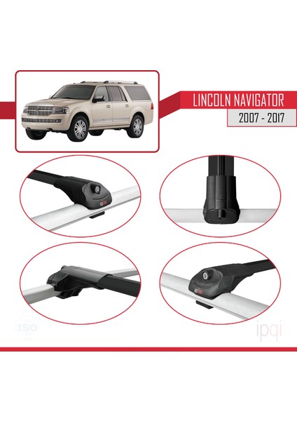 Lincoln Navigator 2007-2017 Arası ile Uyumlu Ace-1 Ara Atkı Tavan Barı Siyah 3 Adet fırsatları