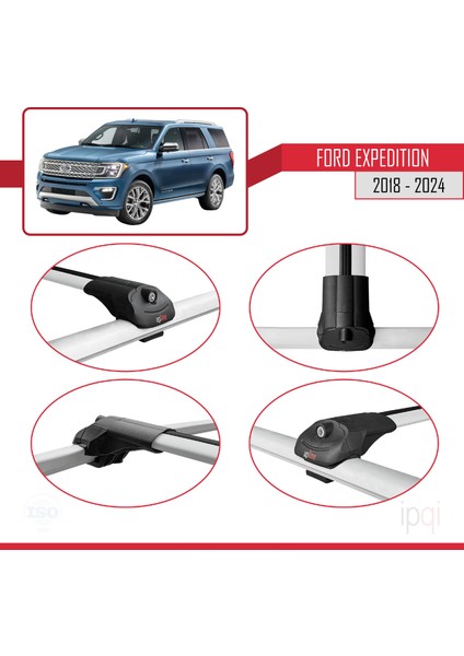Ford Expedition 2018-2024 Arası ile Uyumlu Ace-1 Ara Atkı Tavan Barı Gri 3 Adet fırsatları
