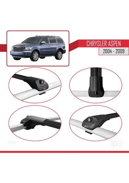 Chrysler Aspen 2004-2009 Arası ile Uyumlu Ace-1 Ara Atkı Tavan Barı Siyah 2 Adet fırsatları