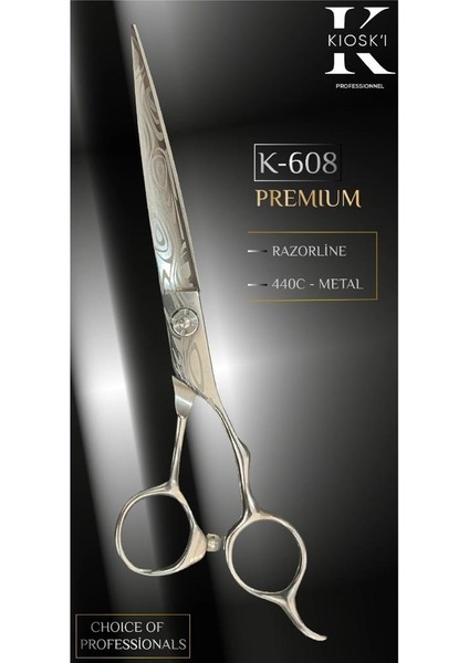 Profesyonel Premium Makas 440-C 6,5 Numara K-608
