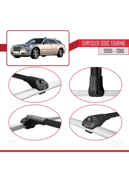 Chrysler 300C Touring 2005-2010 Arası ile Uyumlu Ace-1 Ara Atkı Tavan Barı Siyah 3 Adet fırsatları