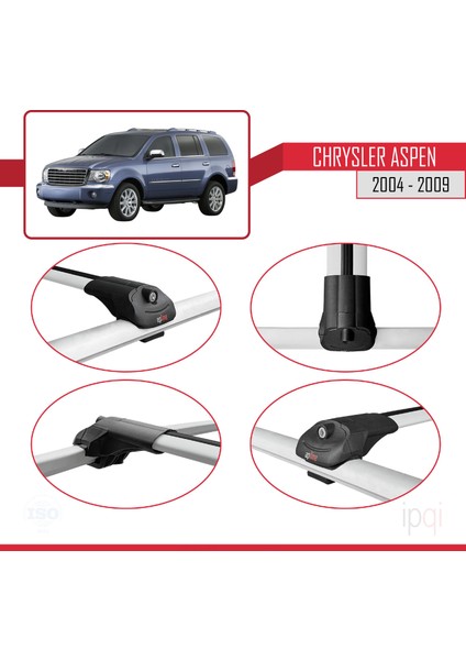Chrysler Aspen 2004-2009 Arası ile Uyumlu Ace-1 Ara Atkı Tavan Barı Gri 2 Adet fırsatları